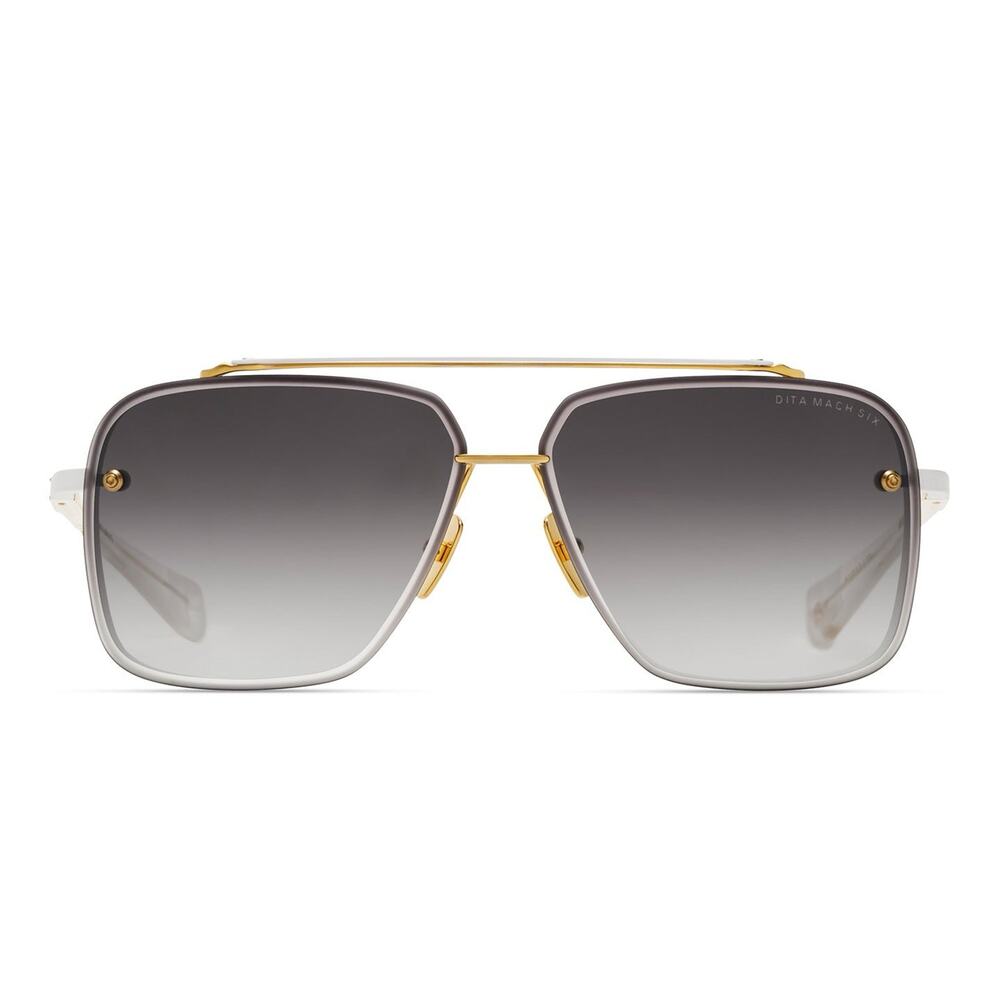 DITA MACH SIX DTS 121 07 Matte White Yellow Gold Gradient Sunglasses AUTHENTIC - Picture 3 of 11
